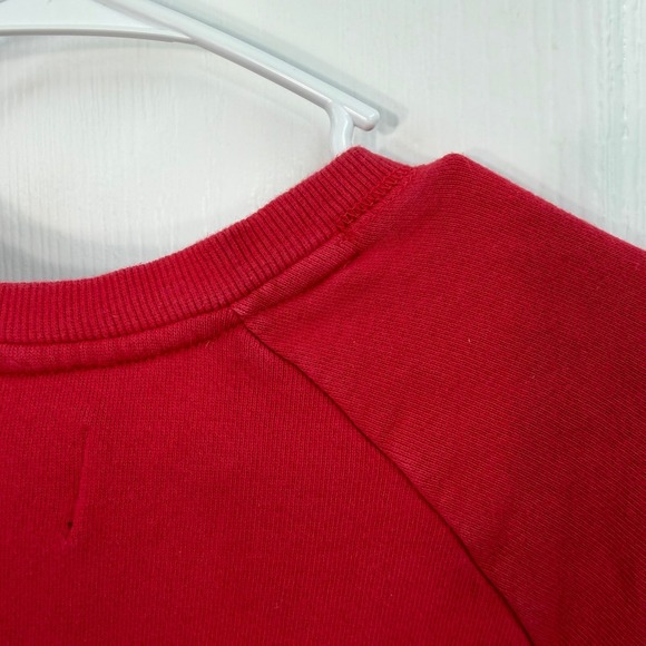 Lucky Brand red embroidered GIRL casual crewneck 100% cotton sweatshirt casual L - Picture 7 of 8